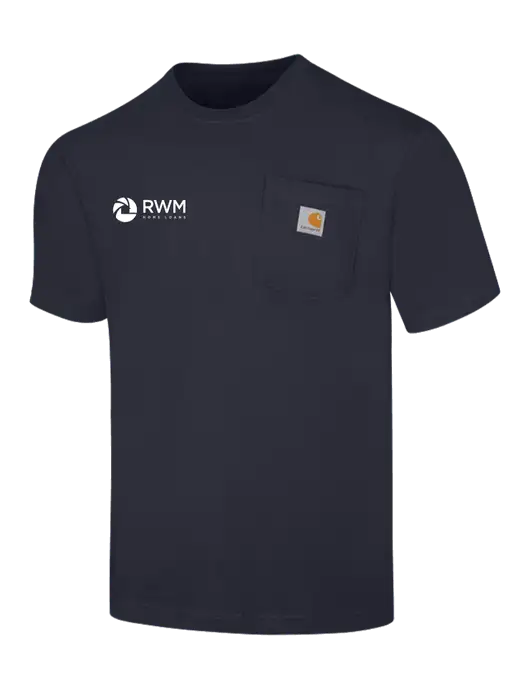 Carhartt Workwear Dark Navy Pocket Short Sleeve T-Shirt w/RWM Home Loans Logo