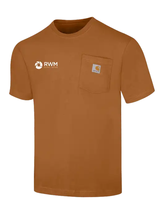 Carhartt Workwear Light Brown Pocket Short Sleeve T-Shirt w/RWM Home Loans Logo