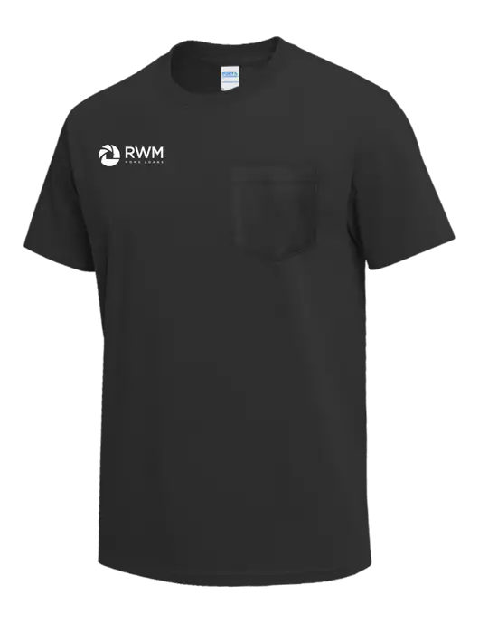 Charcoal Heavyweight 6.1 oz Pocket T-Shirt w/RWM Home Loans Logo