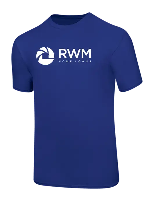 Ring Spun Royal 4.5 oz T-Shirt w/RWM Home Loans Logo