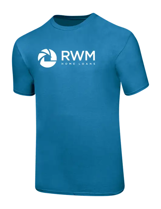 Ring Spun Sapphire 4.5 oz T-Shirt w/RWM Home Loans Logo