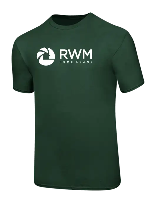 Ring Spun Forest Green 4.5 oz T-Shirt w/RWM Home Loans Logo