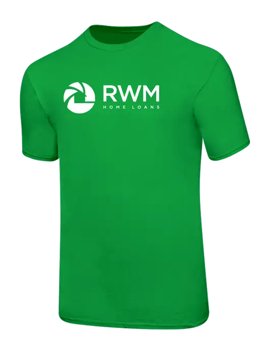 Ring Spun Light Kelly Green 4.5 oz T-Shirt w/RWM Home Loans Logo