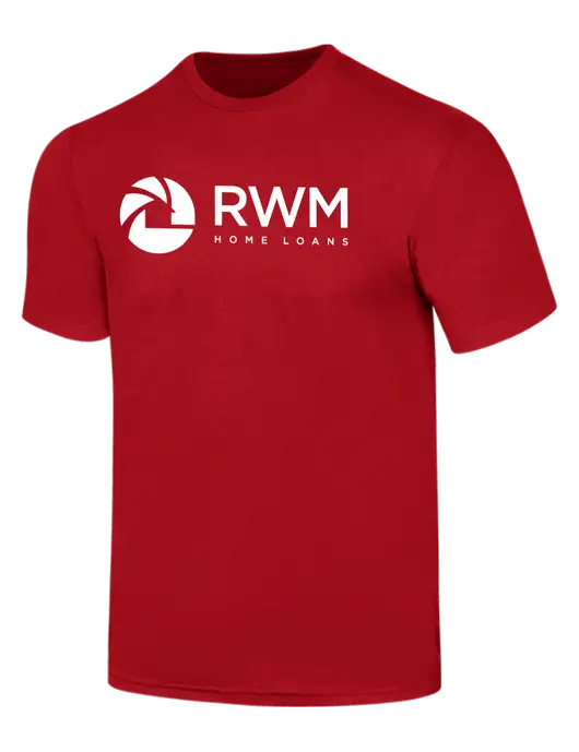 Simply Soft Red 4.5oz  Poly/Combed Ring Spun Cotton T-Shirt w/RWM Home Loans Logo