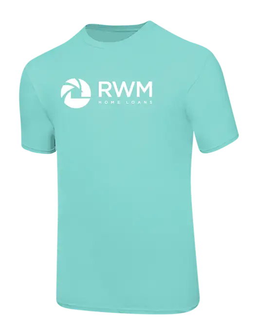 Ring Spun Seafoam 4.5 oz T-Shirt w/RWM Home Loans Logo