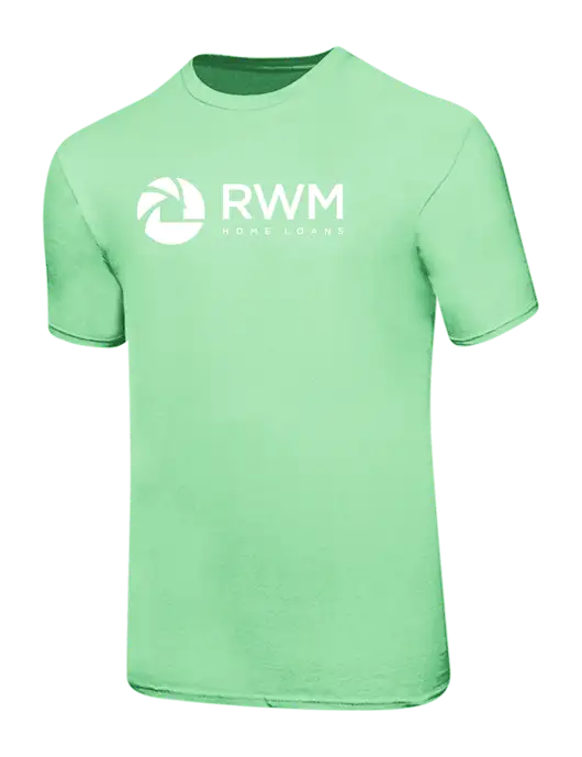 Ring Spun Light Green 4.5 oz T-Shirt w/RWM Home Loans Logo
