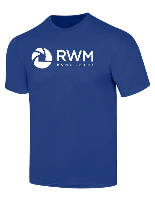 Simply Soft Dark Royal 4.5oz  Poly/Combed Ring Spun Cotton T-Shirt w/RWM Home Loans Logo