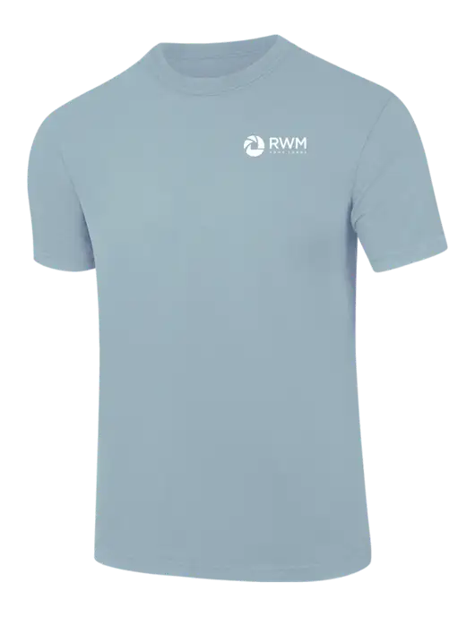 Comfort Colors 6.1 oz Light Blue Heavyweight Ring Spun T-Shirt w/RWM Home Loans Logo