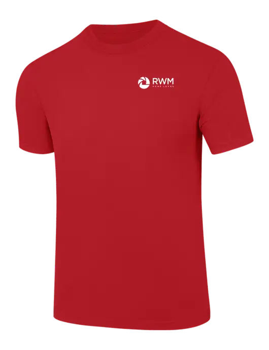 Comfort Colors 6.1 oz Red Heavyweight Ring Spun T-Shirt w/RWM Home Loans Logo