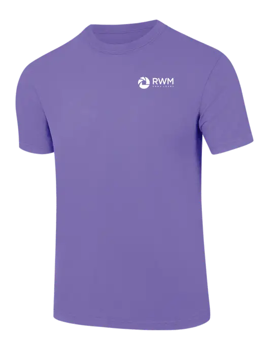 Comfort Colors 6.1 oz Light Purple Heavyweight Ring Spun T-Shirt w/RWM Home Loans Logo