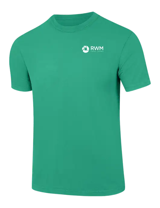 Comfort Colors 6.1 oz Kelly Green Heavyweight Ring Spun T-Shirt w/RWM Home Loans Logo