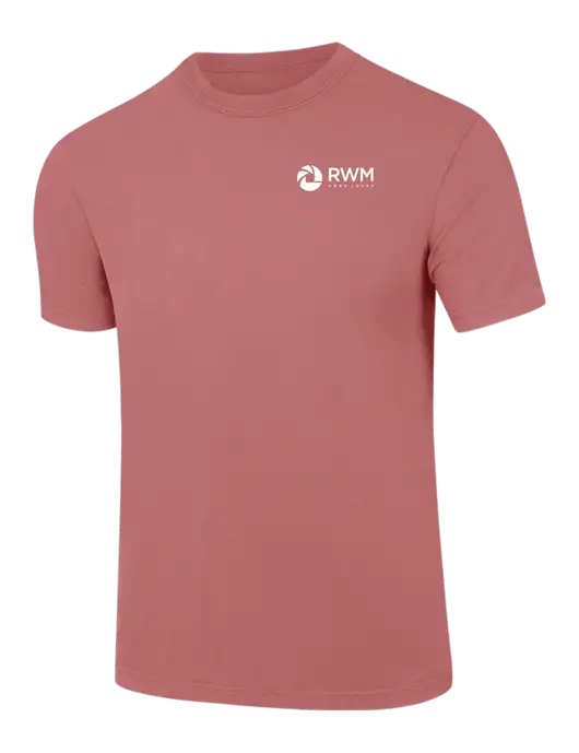 Comfort Colors 6.1 oz Light Maroon Heavyweight Ring Spun T-Shirt w/RWM Home Loans Logo