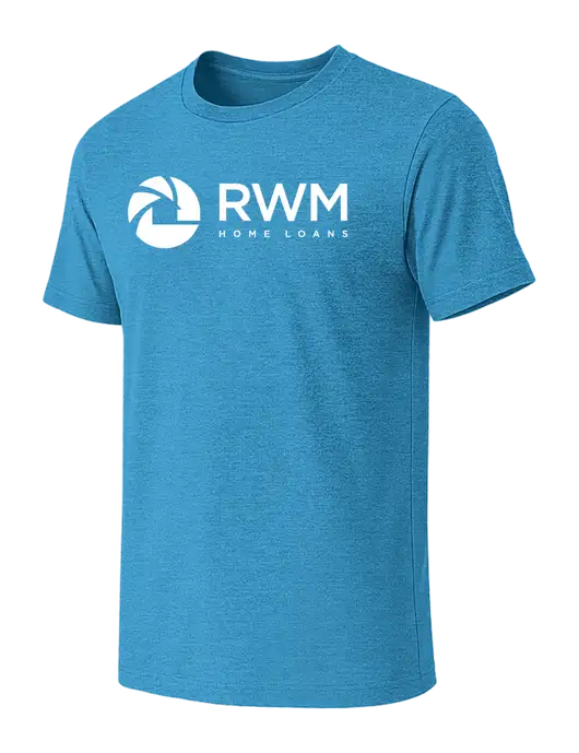 BELLA+CANVAS Heather Sapphire CVC Short Sleeve Tee w/RWM Home Loans Logo