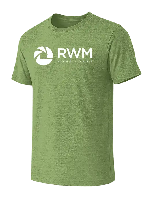 BELLA+CANVAS Heather Light Green CVC Short Sleeve Tee w/RWM Home Loans Logo