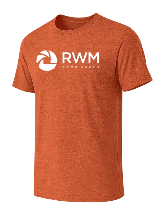 BELLA+CANVAS Heather Orange CVC Short Sleeve Tee w/RWM Home Loans Logo