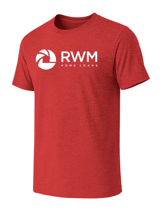 BELLA+CANVAS Heather Red CVC Short Sleeve Tee w/RWM Home Loans Logo
