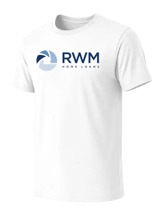 BELLA+CANVAS White Blend CVC Short Sleeve Tee w/RWM Home Loans Logo