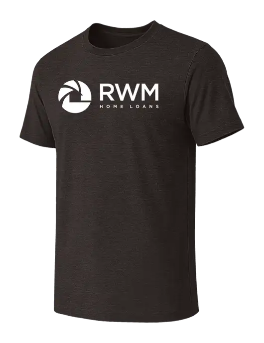 BELLA+CANVAS Dark Grey Heather CVC Short Sleeve Tee w/RWM Home Loans Logo