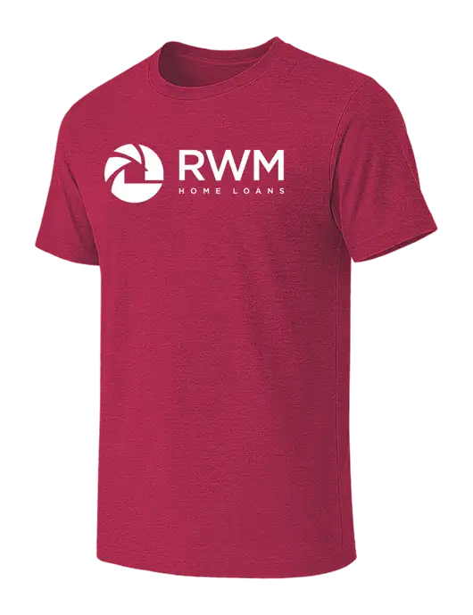 BELLA+CANVAS Heather Raspberry CVC Short Sleeve Tee w/RWM Home Loans Logo