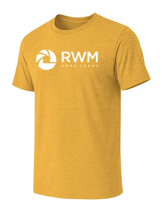 BELLA+CANVAS Heather Yellow Gold CVC Short Sleeve Tee w/RWM Home Loans Logo