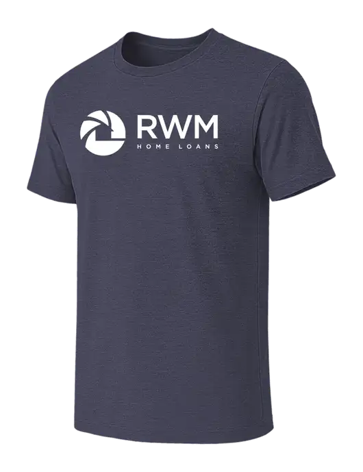 BELLA+CANVAS Heather Navy CVC Short Sleeve Tee w/RWM Home Loans Logo