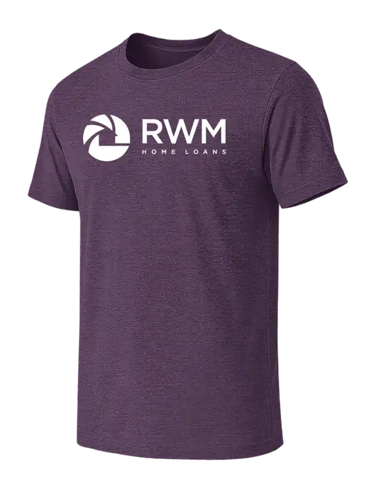 BELLA+CANVAS Heather Purple CVC Short Sleeve Tee w/RWM Home Loans Logo