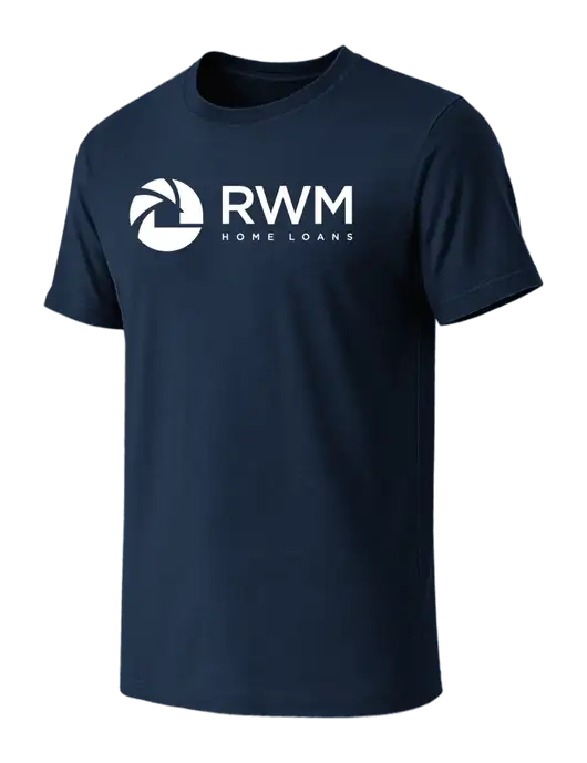 BELLA+CANVAS Navy CVC Short Sleeve Tee w/RWM Home Loans Logo