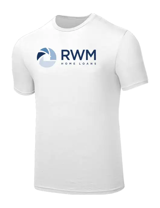 Seriously Soft White T-Shirt w/RWM Home Loans Logo