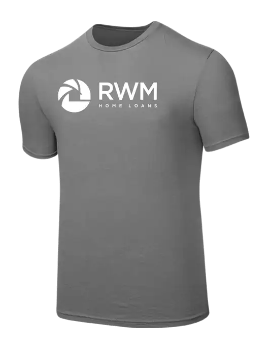 Seriously Soft Medium Grey T-Shirt w/RWM Home Loans Logo