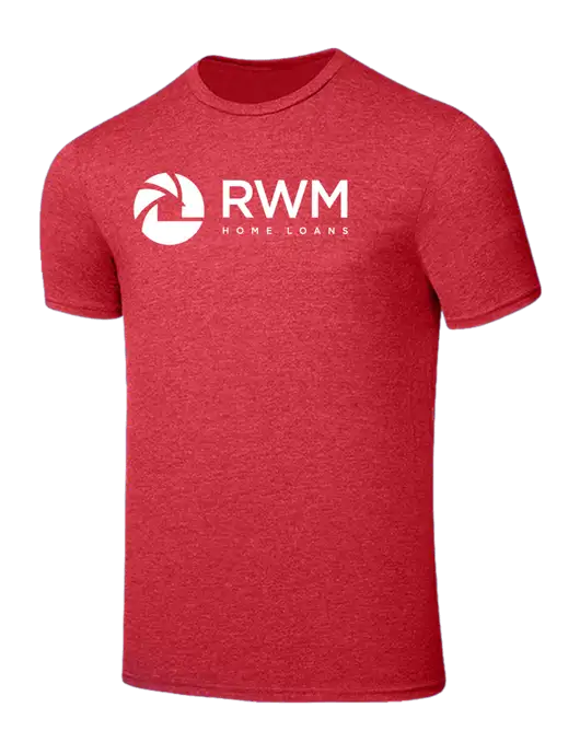 Seriously Soft Heathered Red T-Shirt w/RWM Home Loans Logo