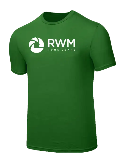 Seriously Soft Kelly Green T-Shirt w/RWM Home Loans Logo