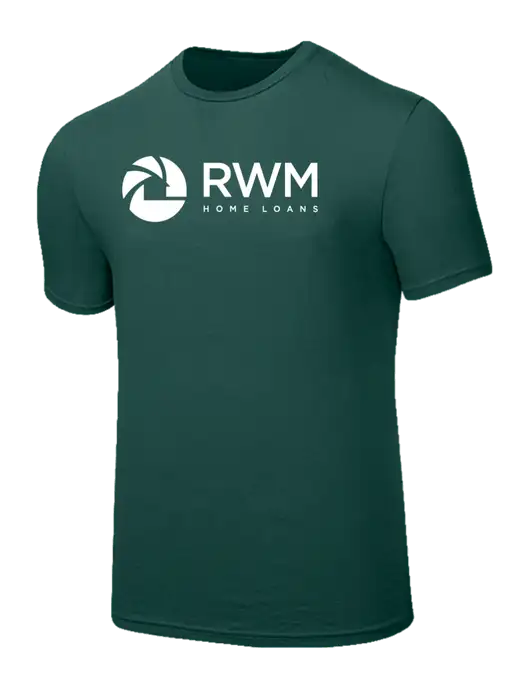 Seriously Soft Dark Green T-Shirt w/RWM Home Loans Logo