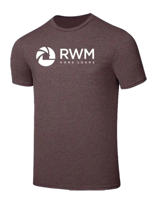 Seriously Soft Heathered Brown T-Shirt w/RWM Home Loans Logo