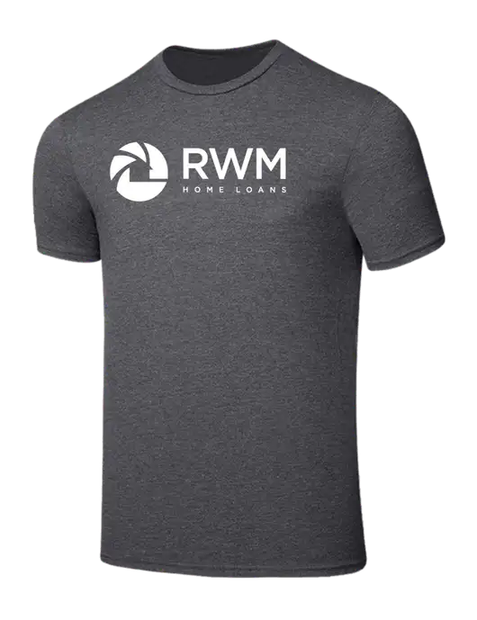 Seriously Soft Heathered Charcoal T-Shirt w/RWM Home Loans Logo