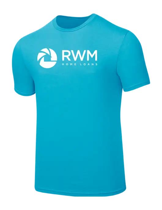 Seriously Soft Sapphire Blue T-Shirt w/RWM Home Loans Logo