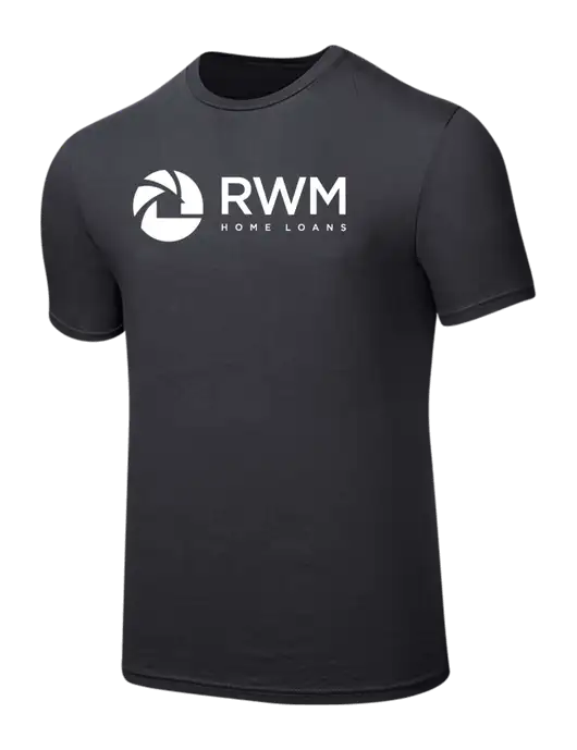 Seriously Soft Charcoal T-Shirt w/RWM Home Loans Logo
