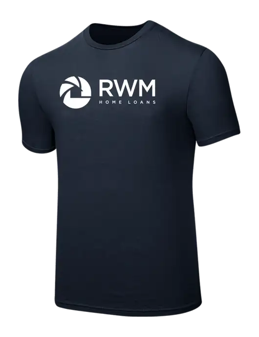 Seriously Soft Navy T-Shirt w/RWM Home Loans Logo