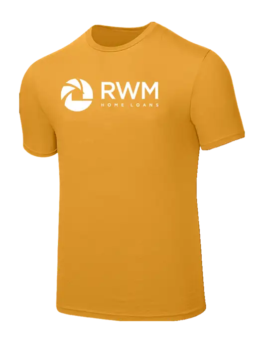 Seriously Soft Yellow Gold T-Shirt w/RWM Home Loans Logo