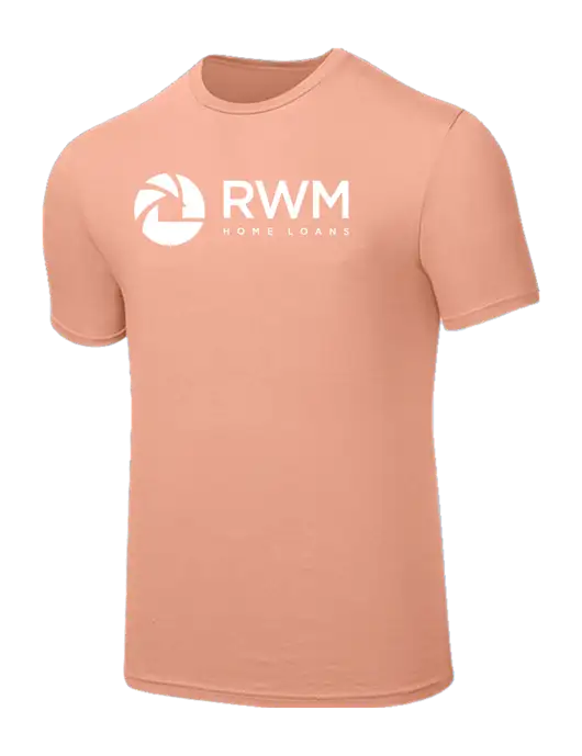 Seriously Soft Light Peach T-Shirt w/RWM Home Loans Logo