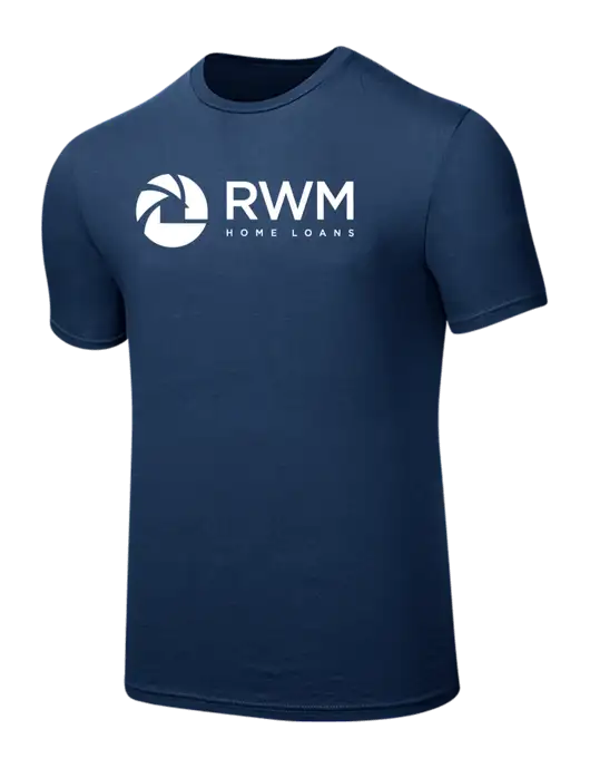 Seriously Soft Deep Slate Blue T-Shirt w/RWM Home Loans Logo