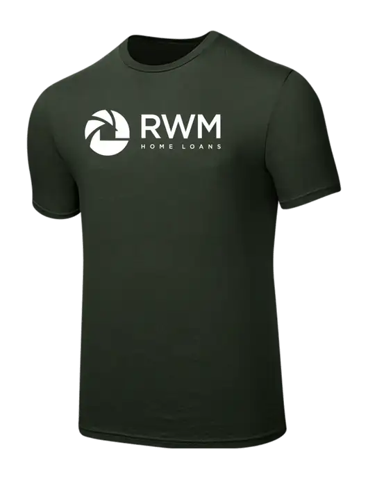 Seriously Soft Dark Olive T-Shirt w/RWM Home Loans Logo