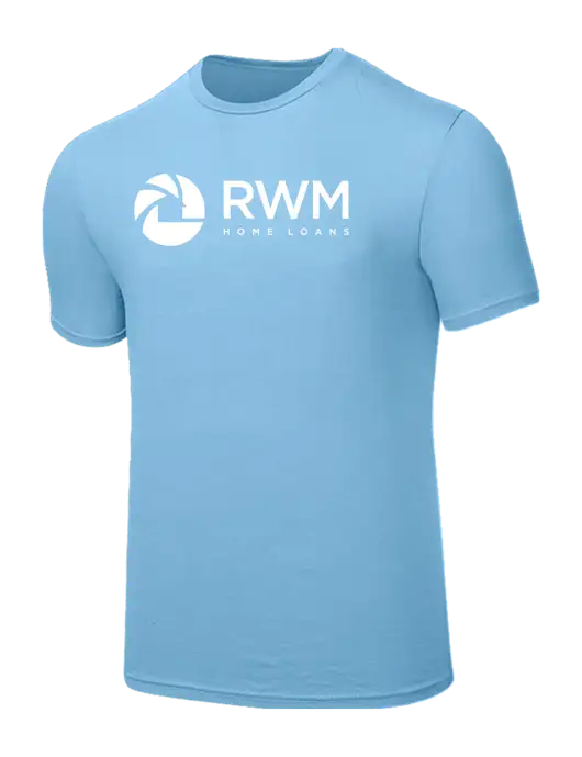 Seriously Soft Light Blue T-Shirt w/RWM Home Loans Logo