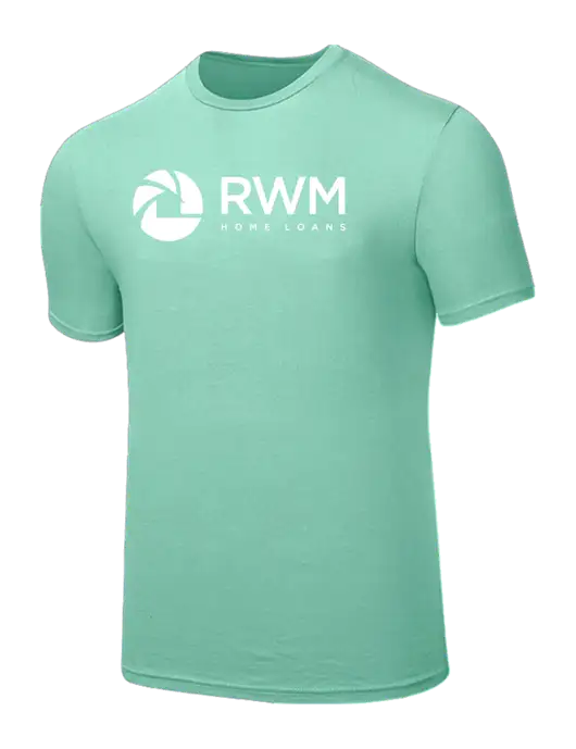 Seriously Soft Very Light Green T-Shirt w/RWM Home Loans Logo