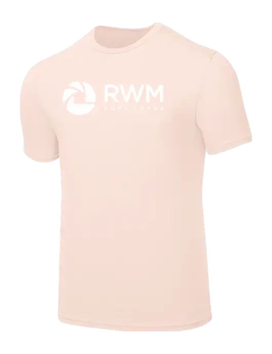 Seriously Soft Very Light Coral T-Shirt w/RWM Home Loans Logo