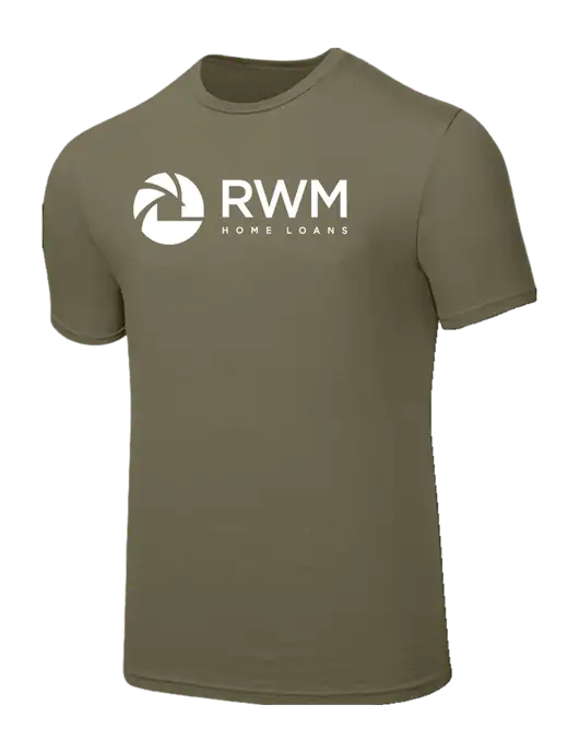 Seriously Soft Medium Taupe T-Shirt w/RWM Home Loans Logo