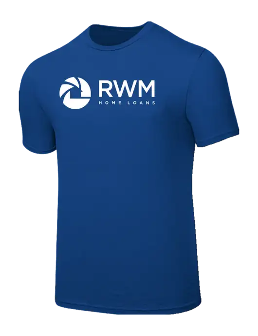 Seriously Soft Royal T-Shirt w/RWM Home Loans Logo