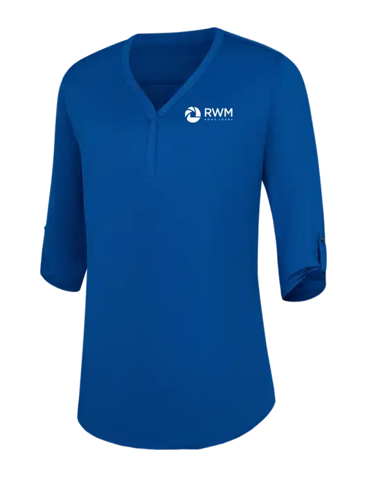 Womens Royal City Stretch 3/4-Sleeve Tunic w/RWM Home Loans Logo