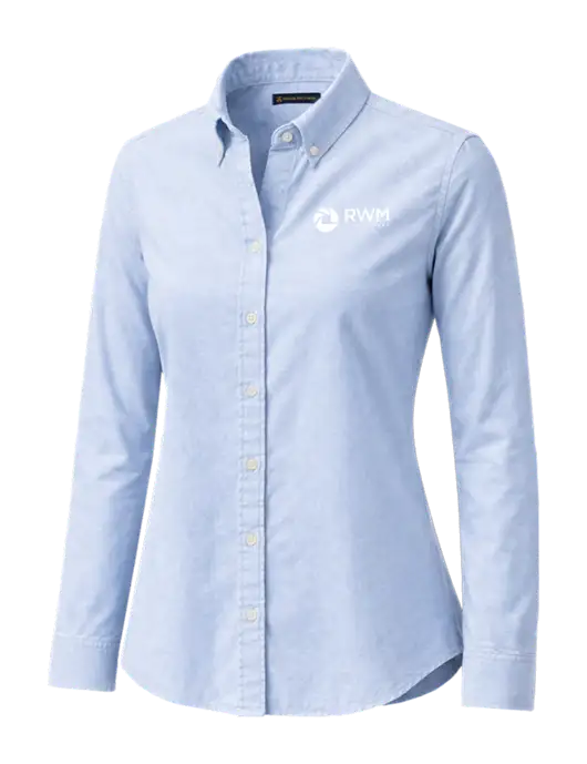 Brooks Brothers Womens Casual Light Blue Oxford Cloth Shirt w/RWM Home Loans Logo