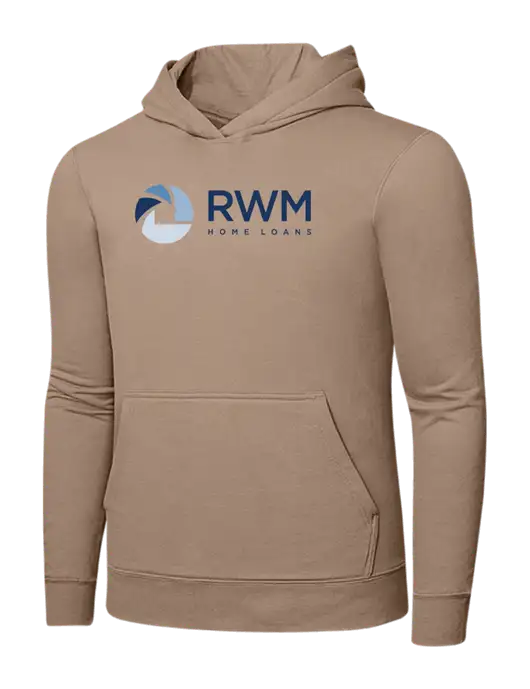 Sand 7.8. oz Ring Spun Hooded Sweatshirt w/RWM Home Loans Logo