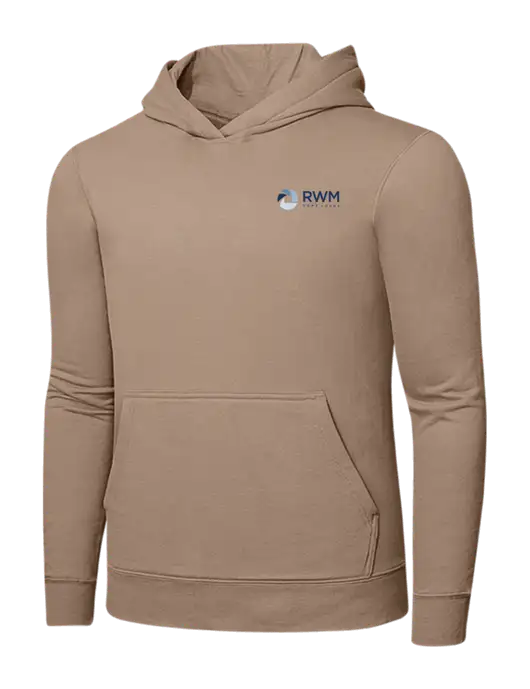 Sand 7.8. oz Ring Spun Hooded Sweatshirt w/RWM Home Loans Logo